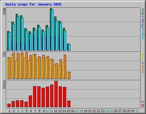 Daily usage for January 2026