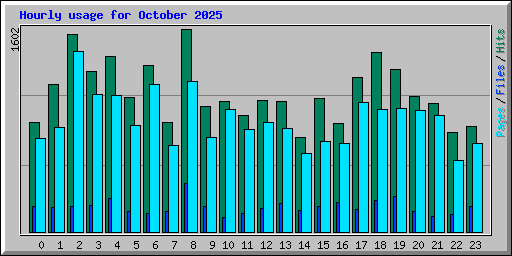 Hourly usage for October 2025
